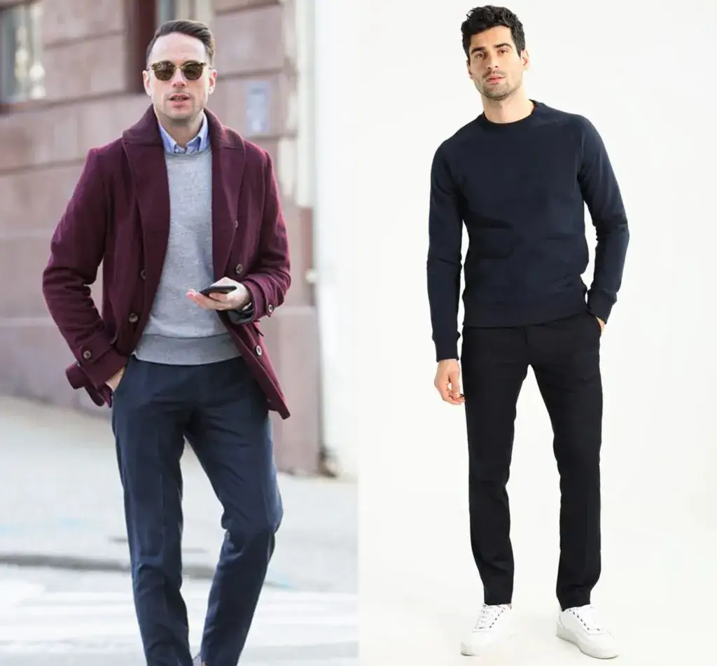 mężczyzna smart casual na randce w kawiarni