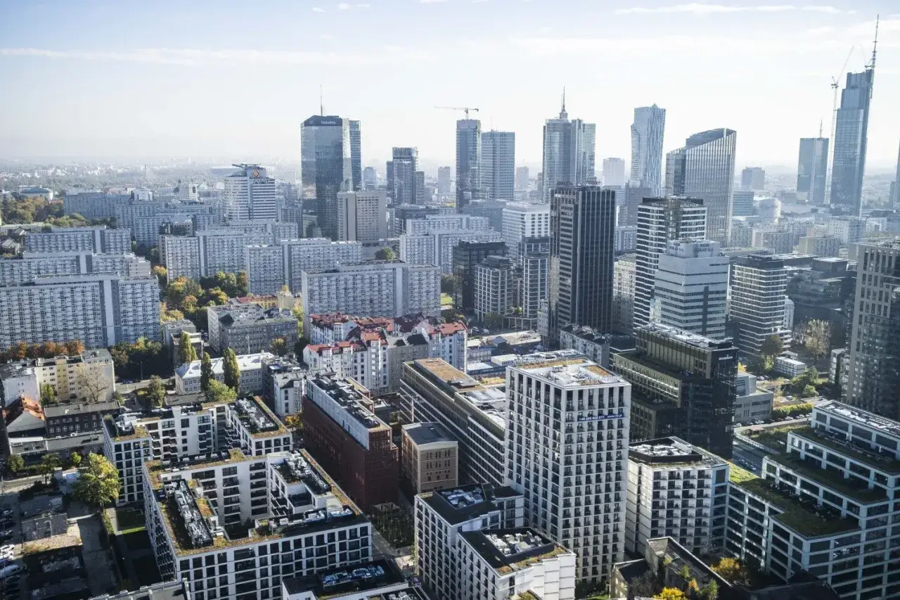 Panorama Warszawy z wysokości